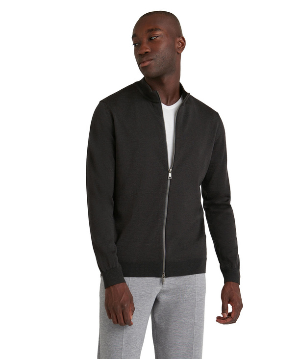 Men Zipjacket Standup collar (Brown) FALKE