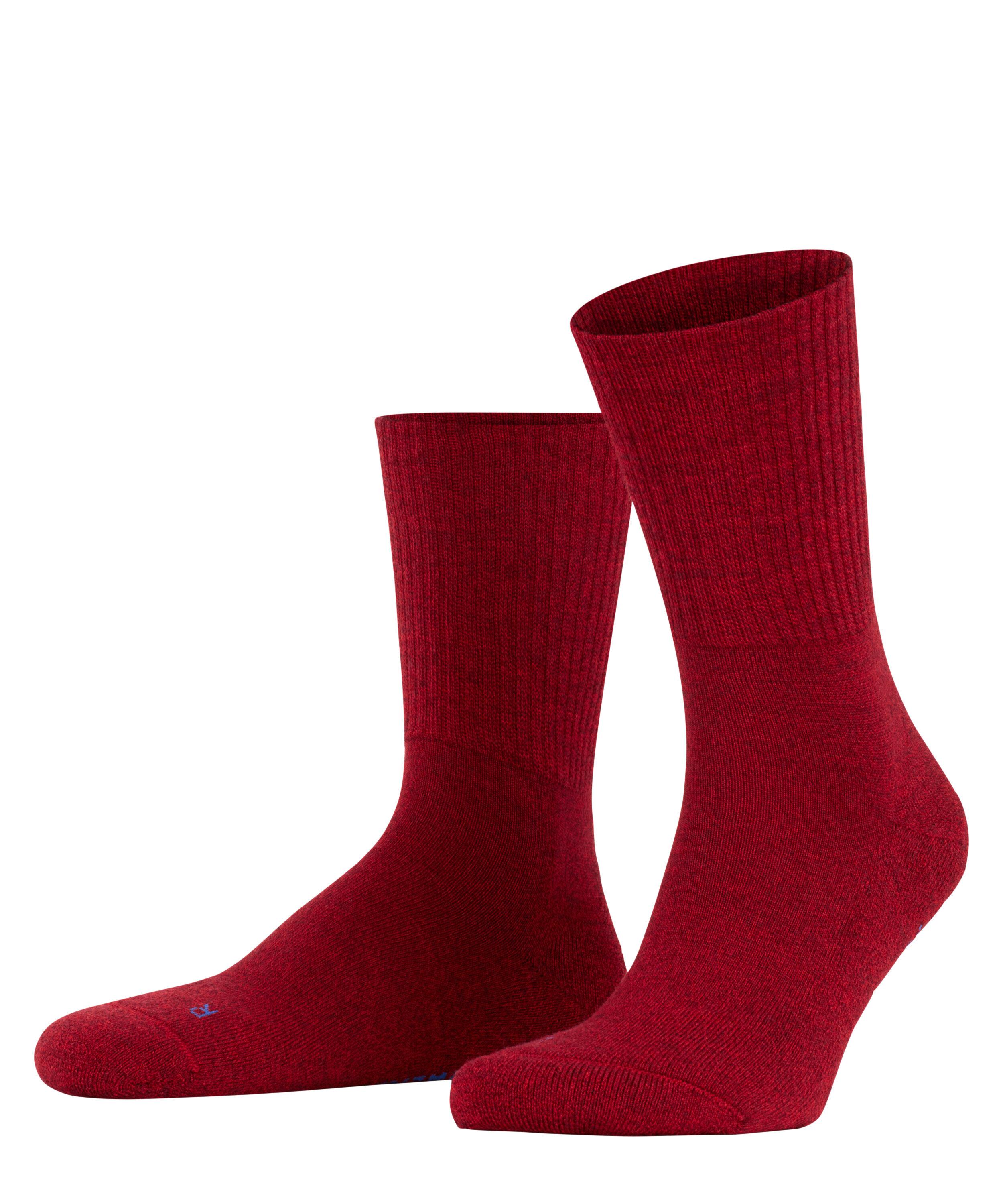 FALKE Walkie Light Unisex Boot Socks, 3-4, Red, Solid, Virgi