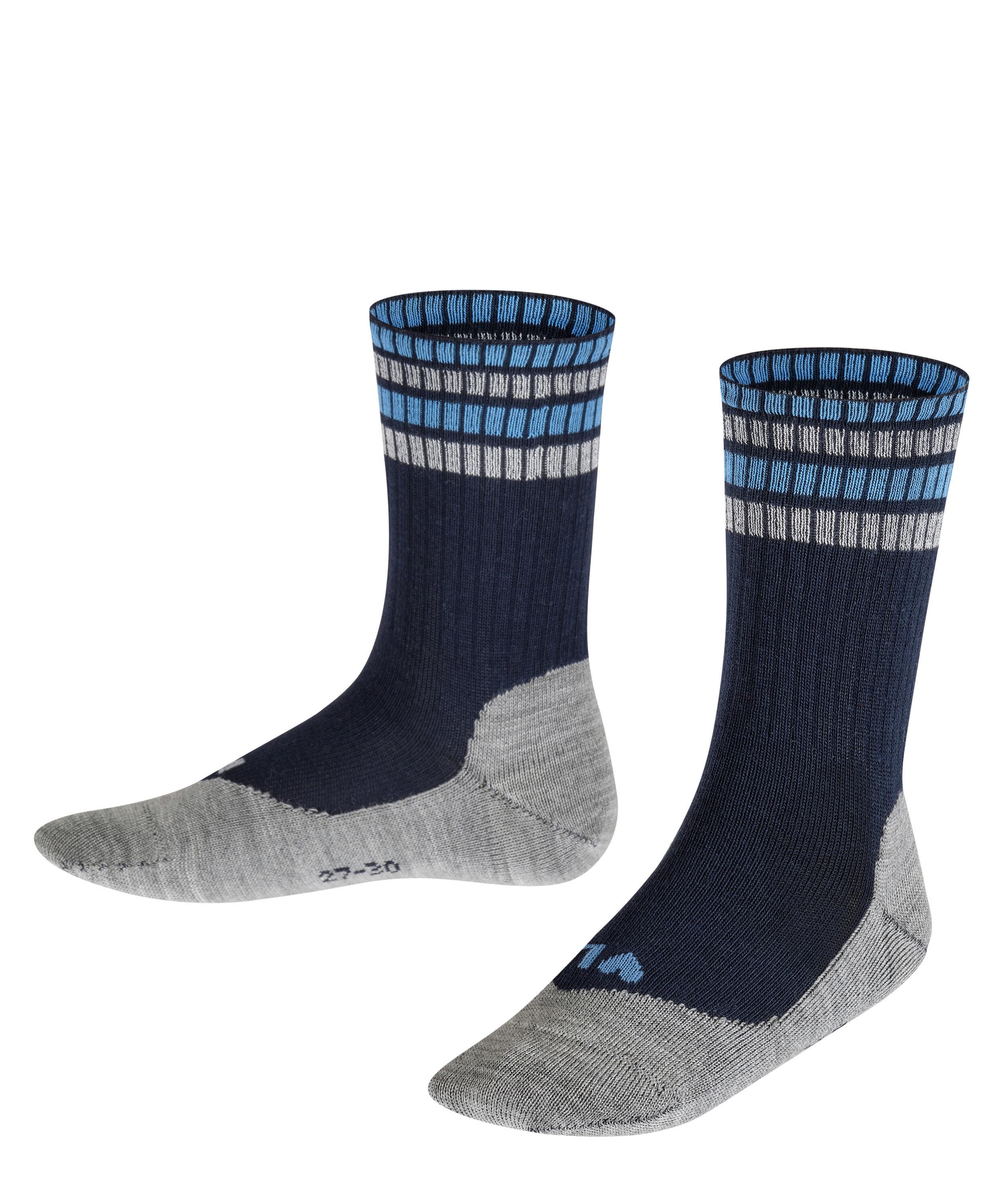 FALKE Girly Sport Kids Socks, 13-3.5, Blue, Stripes, Cotton