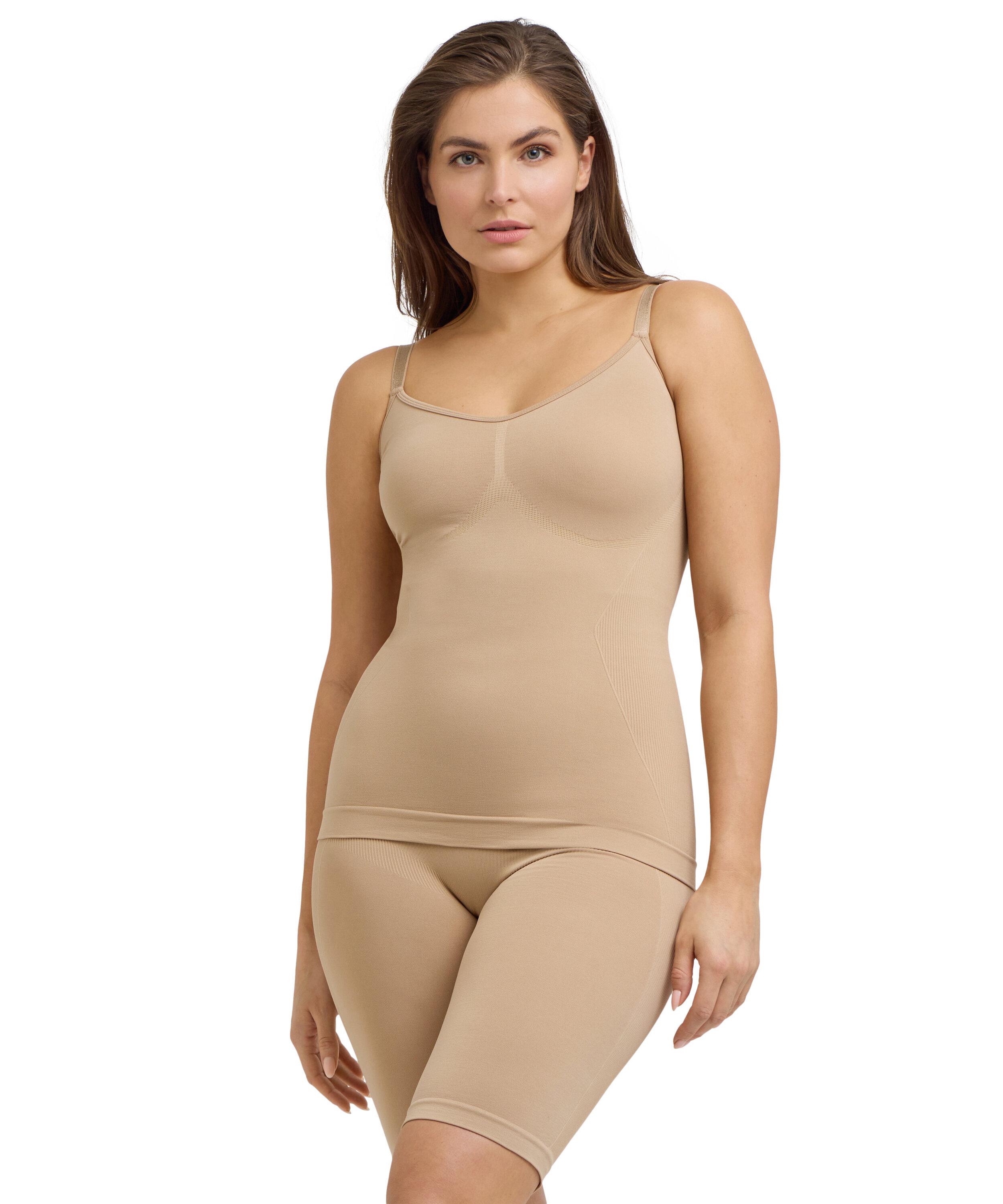 FALKE Shaping Women Top Smart Support, XL, Beige, Solid,Structure,Ribbed
