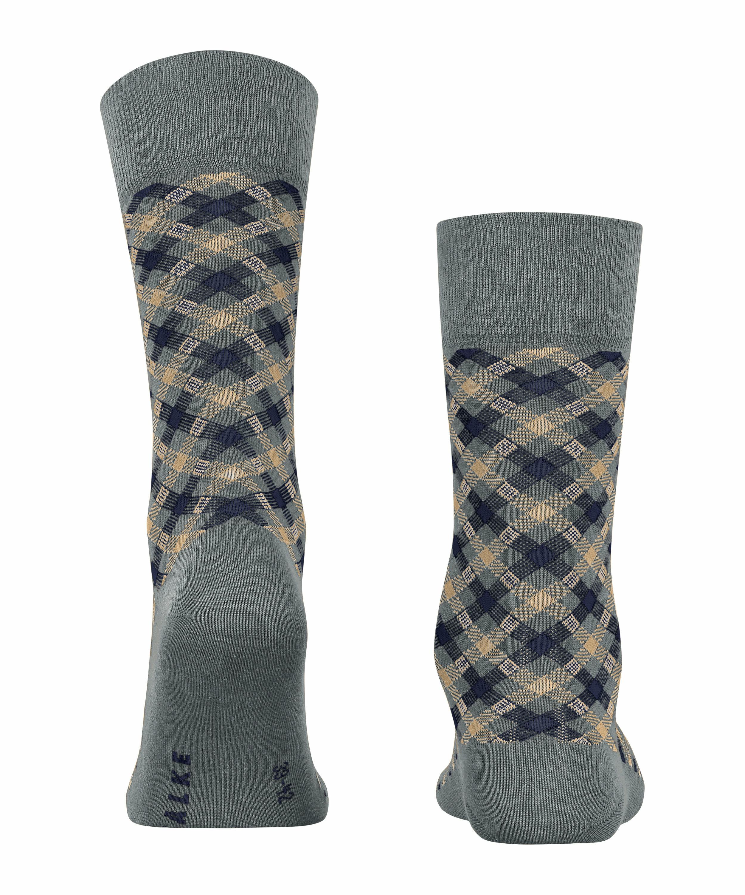 FALKE Smart Check Herren Socken, 43-46, Grau, Kariert, Baumwolle, 12487-317 günstig online kaufen