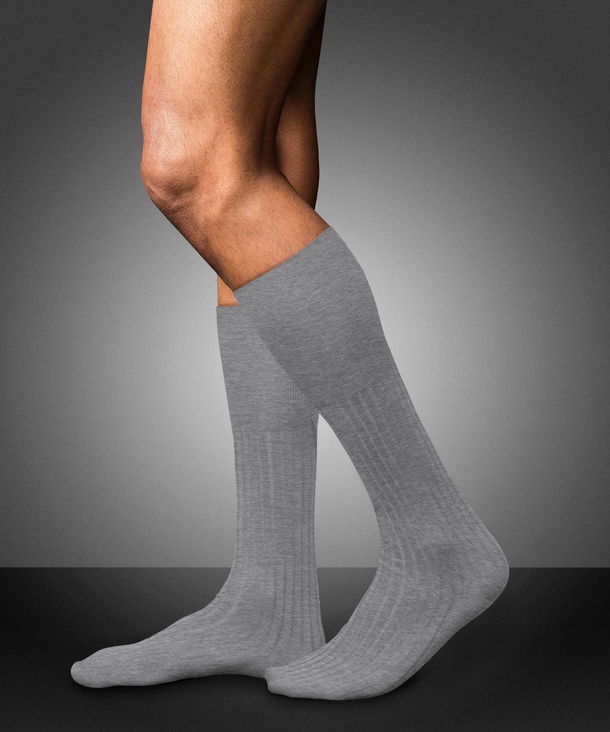 Chaussettes homme Sensation en laine mérinos & Coton égyptien - Gris  anthracite