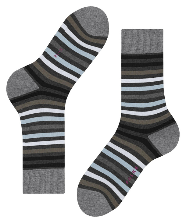 Tinted Stripe Men Socks (Grey) | FALKE