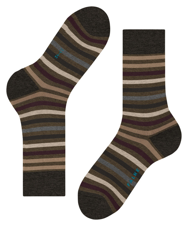 Tinted Stripe Men Socks (Green) | FALKE