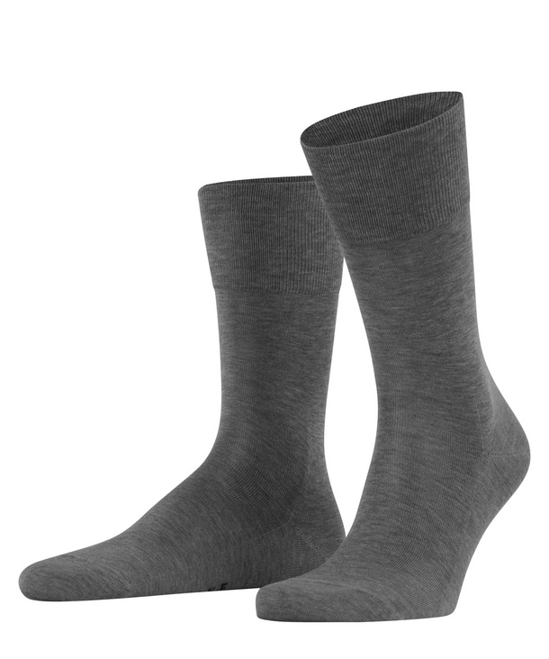 FALKE Mens Tiago Dress Socks Fil d'Ecosse Cotton Black More Colors Over the Calf for Business and Casual 1 Pair 