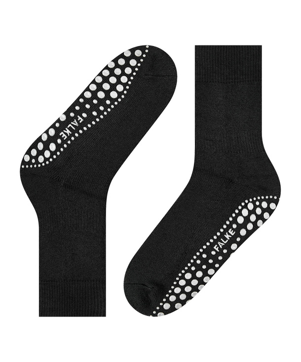 Be&D 2 Pairs Women's Non-Slip Bed Socks - Mid Calf, Home Slipper Socks (Size 2-8, Machine Washable)