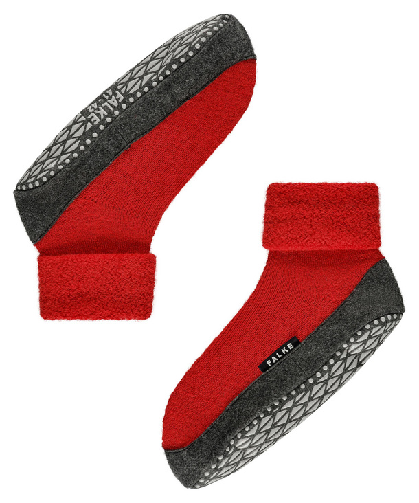 Asser gesponsord marmeren Cosyshoe-pantoffels voor heren (Rood) | FALKE