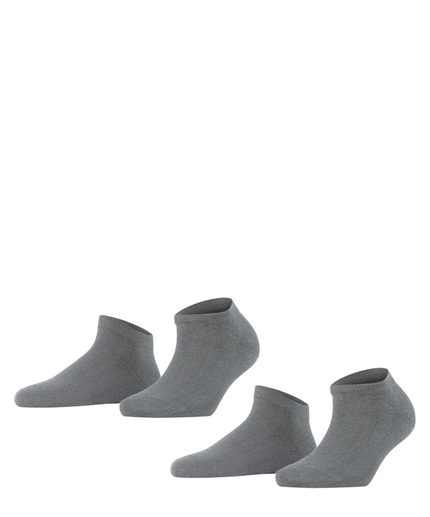 Happy 2-Pack Mujer Calcetines ultrabajos (Gris)