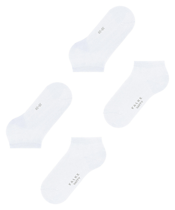 Happy 2-Pack Women Sneaker socks (White) | FALKE