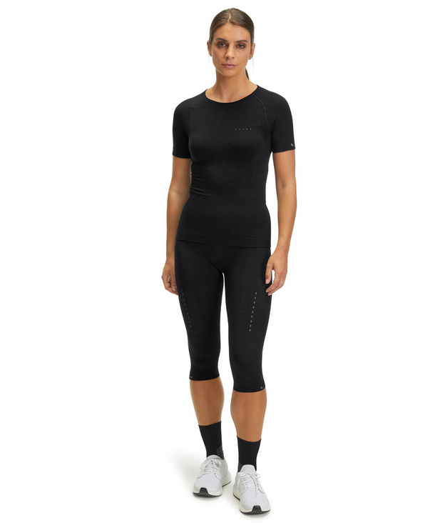 (取寄) ファルケ レディース ESS スポーツ ナチュラル Tシャツ Falke women ESS Sport Natural T-Shirt Taupe Women T-Shirt Round-neck Daily Natural (Black) | FALKE