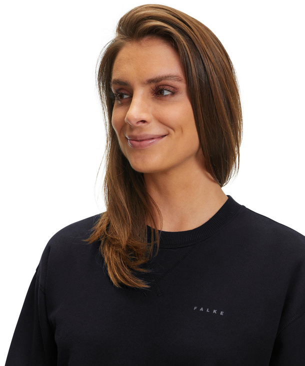 FALKE Pullover, Felpa con Cappuccio Donna, Night Sky, XS