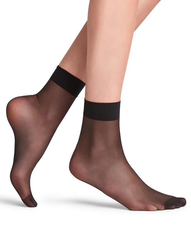 Seidenglatt 15 DEN Women Ankle socks (Black) | FALKE