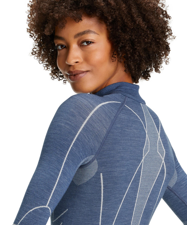 Wool-Tech WOMEN ZIP SHIRT COMFORT (Blue) | FALKE