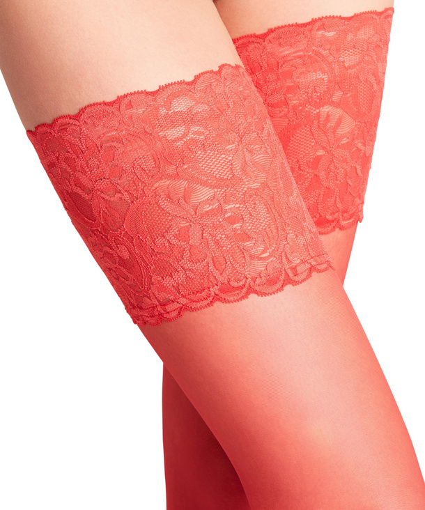 Seidenglatt 15 DEN Donna Calze autoreggenti (Rosso) FALKE