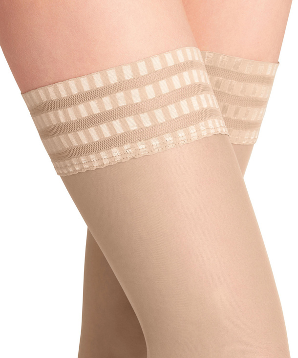 【AAKE】TIE-UP FEMININE SK Pure Matt 20 DEN Women Stay-ups (Beige) | FALKE