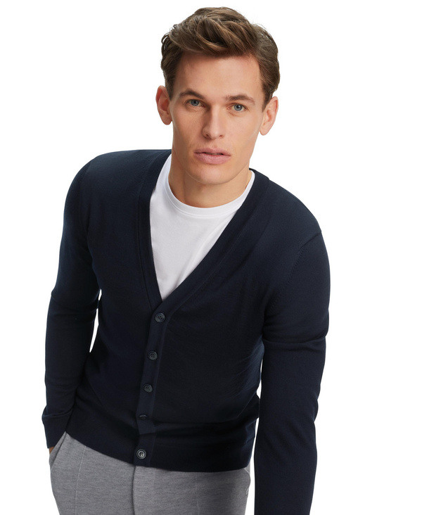 Casual Wool Herren Cardigan (Blau) FALKE