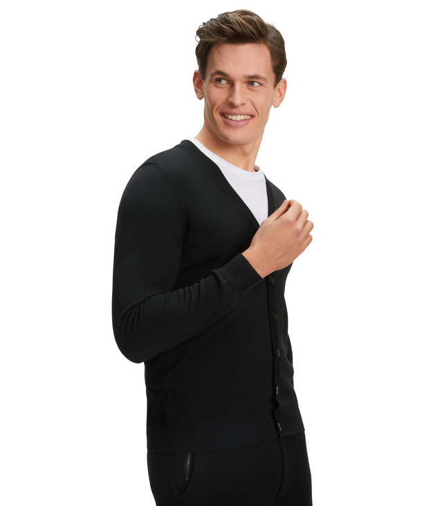 Mens black v neck cardigan hotsell