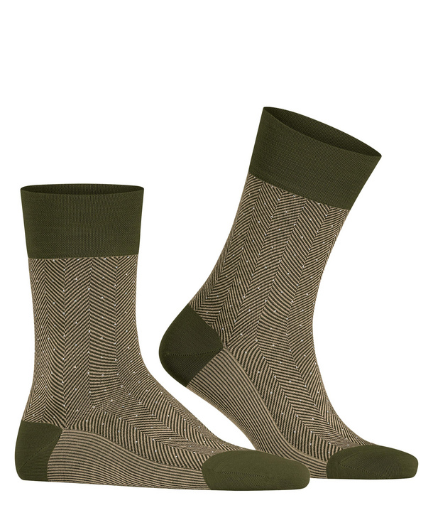 FALKE Herren Sensitive Socken – Druckfreier Bund, Fischgrat-Muster, Merinowolle | Für Diabetiker & Alltag