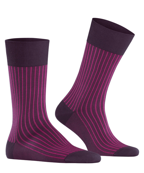 Oxford Stripe Men Socks (Purple) | FALKE