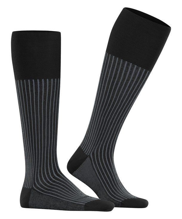 Oxford Stripe Men Knee-high socks (Black) | FALKE