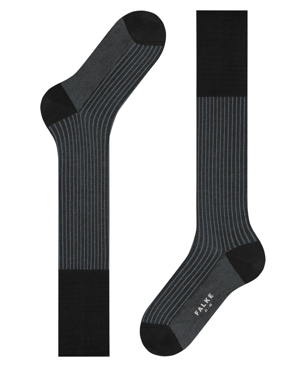 Oxford Stripe Men Knee-high socks (Black) | FALKE