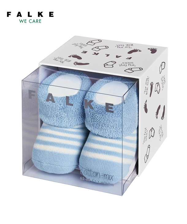 Baby Erstlingsringel giftbox - Chaussettes - grau-meliert
