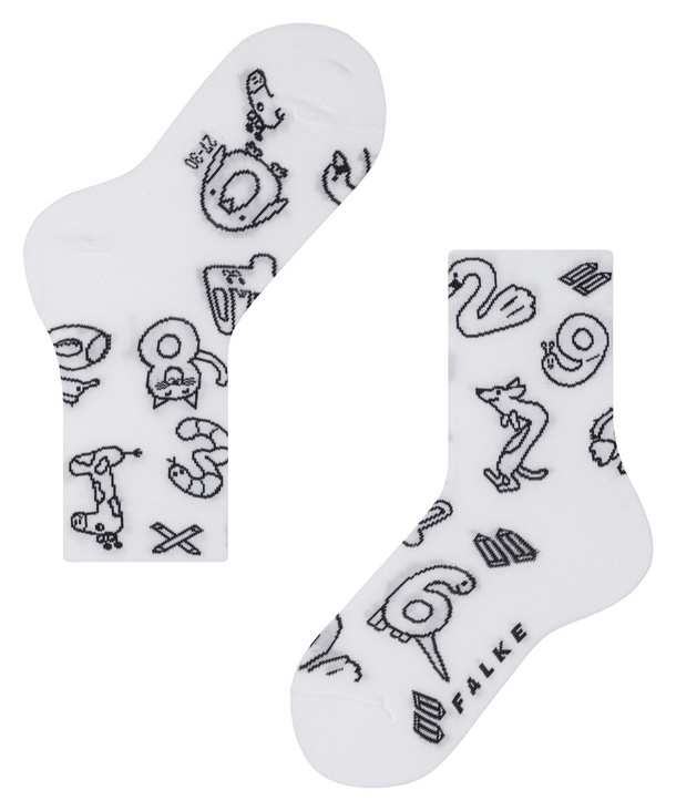 FALKE Kinder Socken Colourful Mind – Halbhoch, Baumwolle-Seide, Mit Muster, 1 Paar