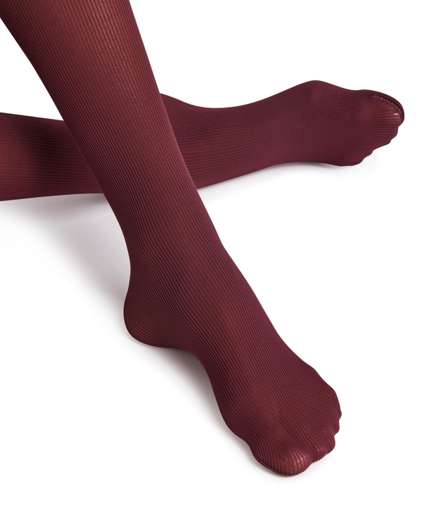 Rib Shaping 50 DEN Women Tights (Red)