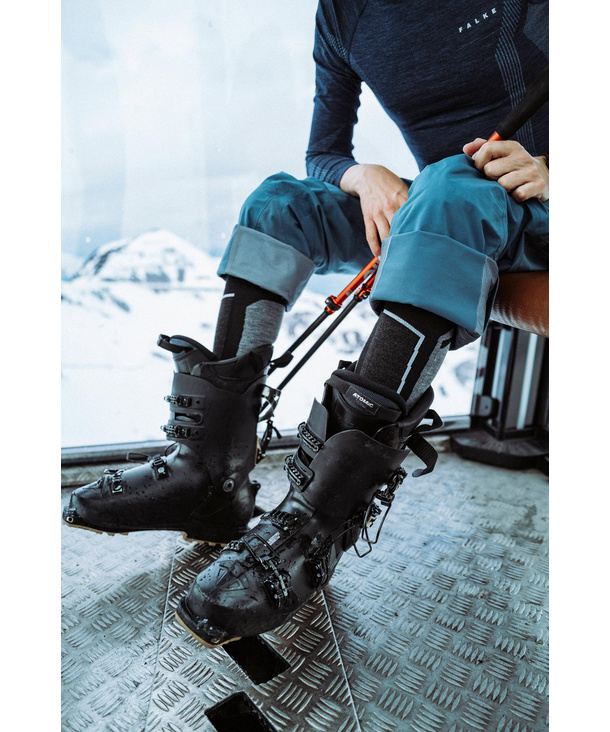 4 Paia Calze Da Sci Uomo, Lunghe Termiche, Imbottite, Taglia Unica 39-45