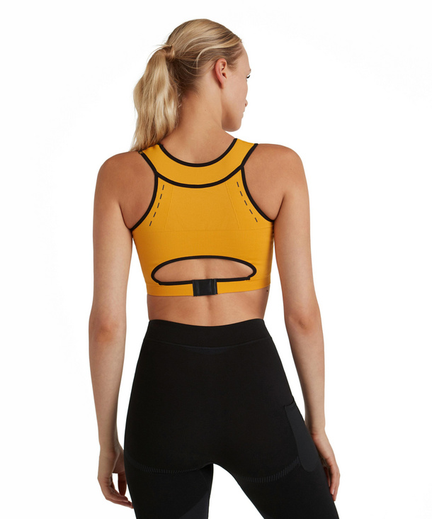 Women Running Sports bra Round-neck (Yellow)