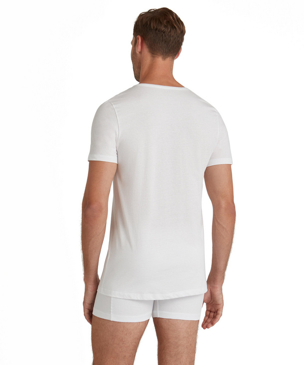 Herren TShirt VAusschnitt Daily Natural (Weiß) FALKE