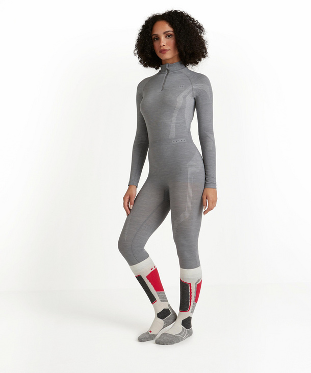 3/4 Women Tights Wool-Tech (Grey) | FALKE