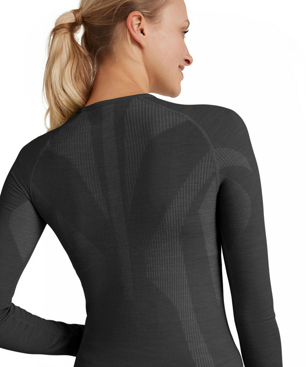 (取寄) ファルケ レディース ESS スポーツ ウール テック ロング スリーブ Falke women ESS Sport Wool Tech Long Sleeve Black Women Long-sleeve shirt Wool-Tech (Grey) | FALKE