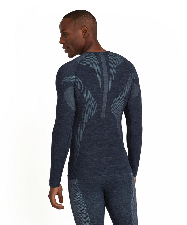 (Blue) Long | FALKE Men shirt sleeve Wool-Tech