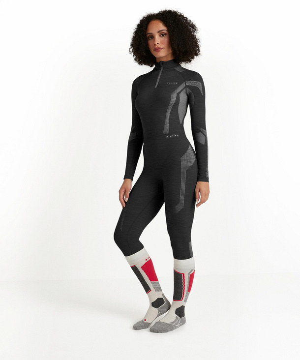 3/4 Women Tights Wool-Tech (Black) | FALKE