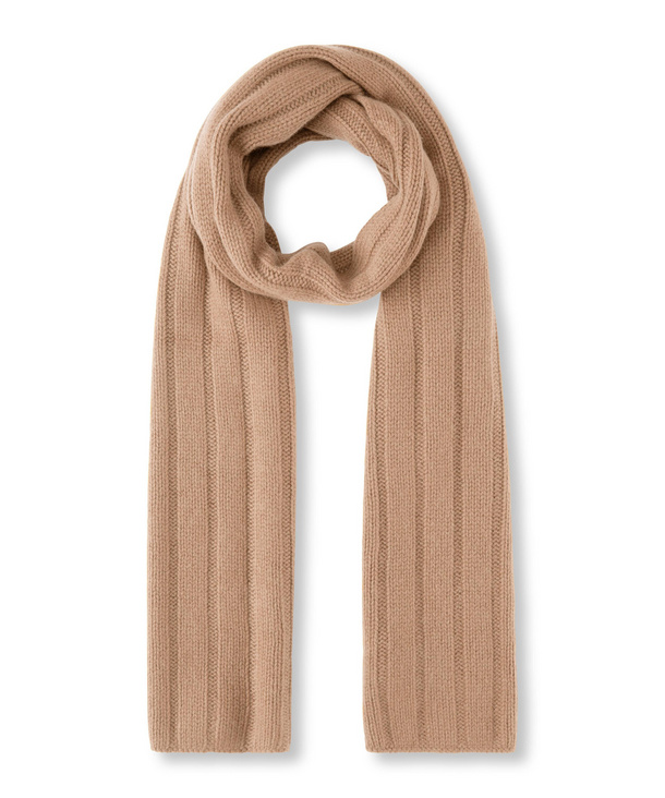 FALKE Extra-Fine Pure Virgin Wool Scarf, Unisex, Beige-Melange - Worldshop