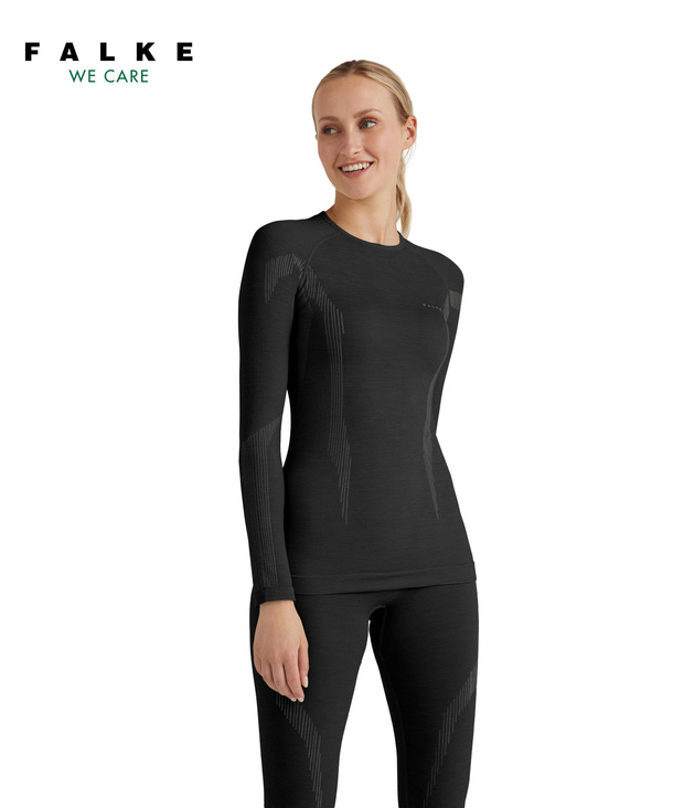 Wool-Tech Long Women shirt | FALKE sleeve (Green)