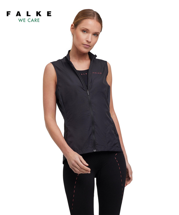 Women Running Waistcoat (Black) | FALKE