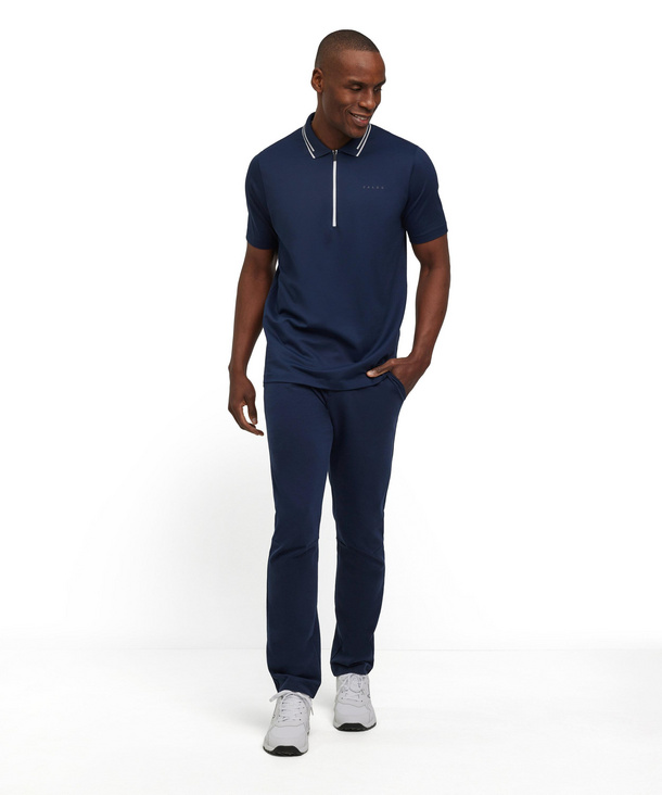 Men Golf T-Shirt Polo (Blue) | FALKE