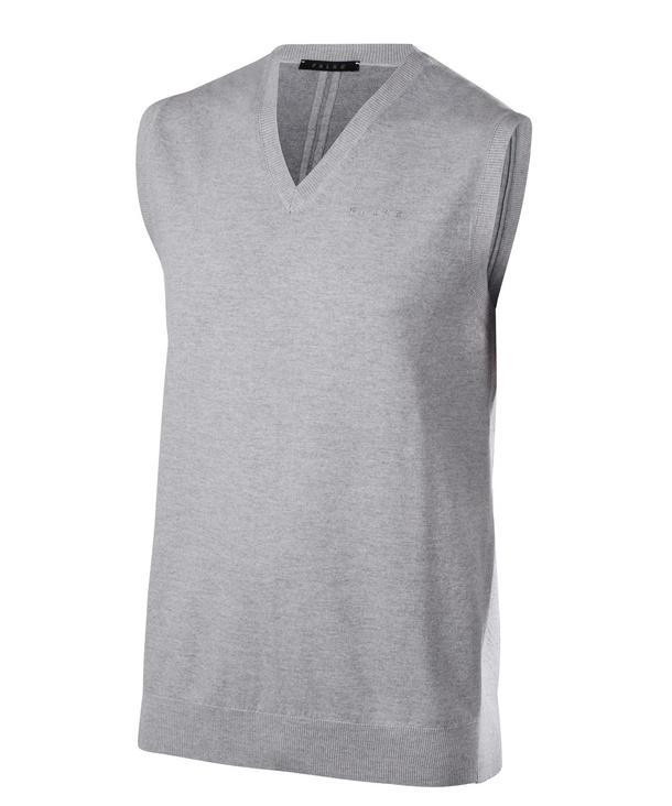 Image of FALKE Men Golf Tanktop, S, Grey, Virgin Wool