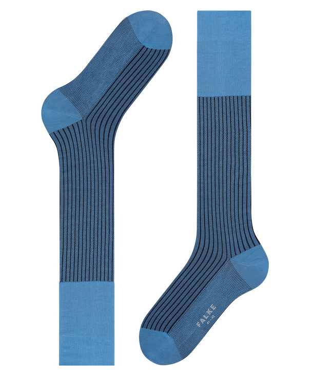 Oxford Stripe Men Kneehigh Socks (Blue) FALKE
