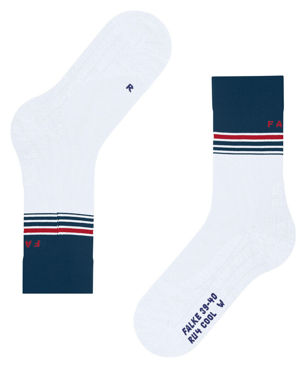 FALKE Heren Hardloopsokken RU4 Endurance Compressiion M So katoen functioneel materiaal met compressie 1 paar, Wit White 2002, 42-43