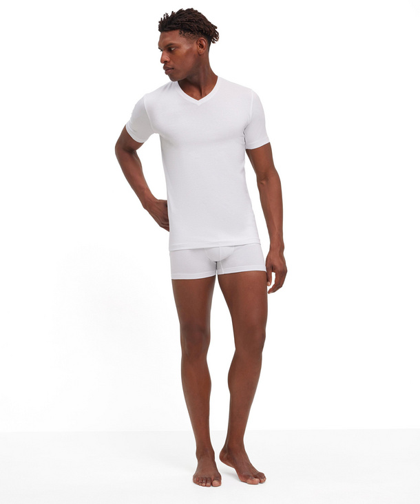 ZVX Men's V-Neck T-Shirt - Solid Color Classic Top, Comfortable & Breathable Daily Wear