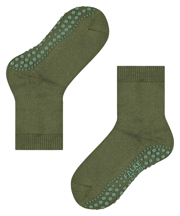 FALKE Catspads Kinder-Stoppersocken – Rutschhemmend Mit Silikon-Noppen, Aus Merinowolle & Baumwolle, Größe 19-22, Turquoise
