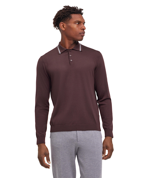 Polo marron hombre online