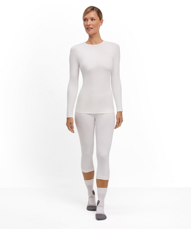 Women Long-sleeve shirt Warm (White) | FALKE