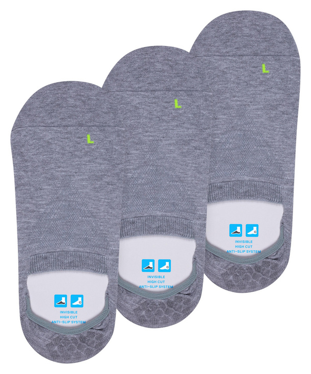 FALKE Cool Kick Invisible Multipack K In respirantes unies lot de 3 paires, Chaussettes invisibles Mixte enfant, Gris Light Grey 3400, 27-30