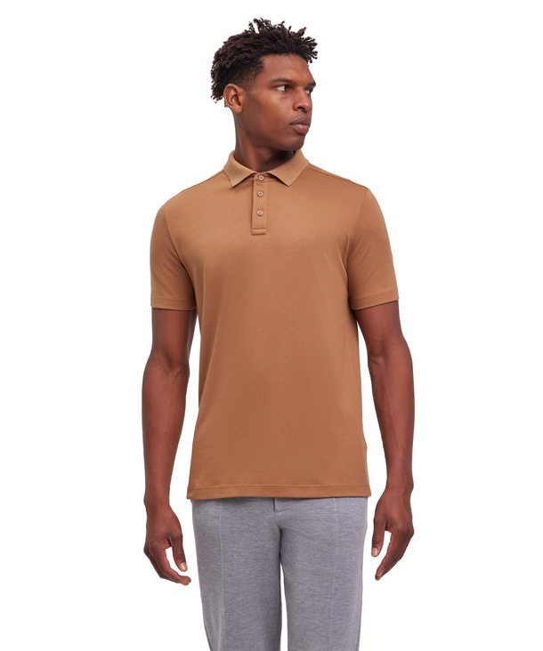 Men Polo shirt Polo Brown FALKE