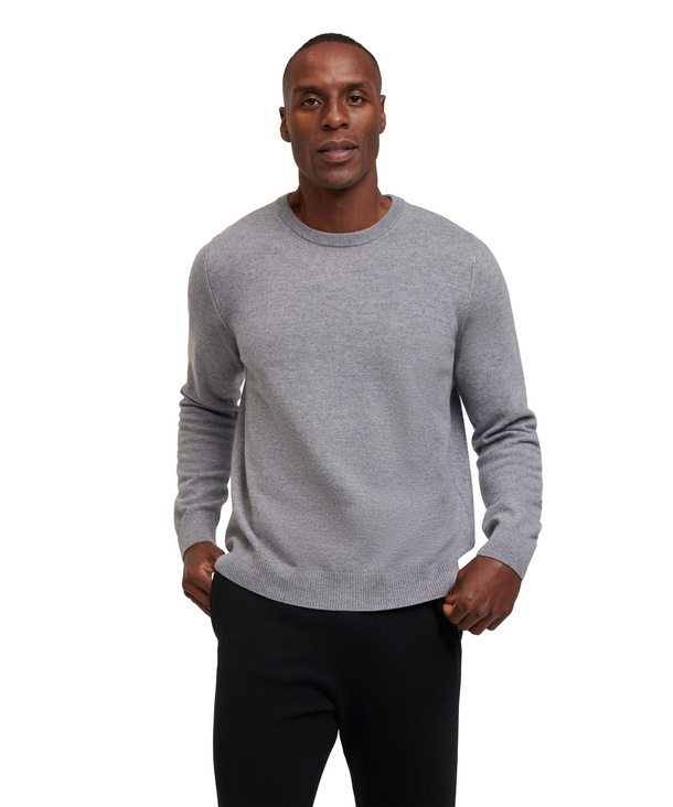 Men Pullover Round neck Grey FALKE