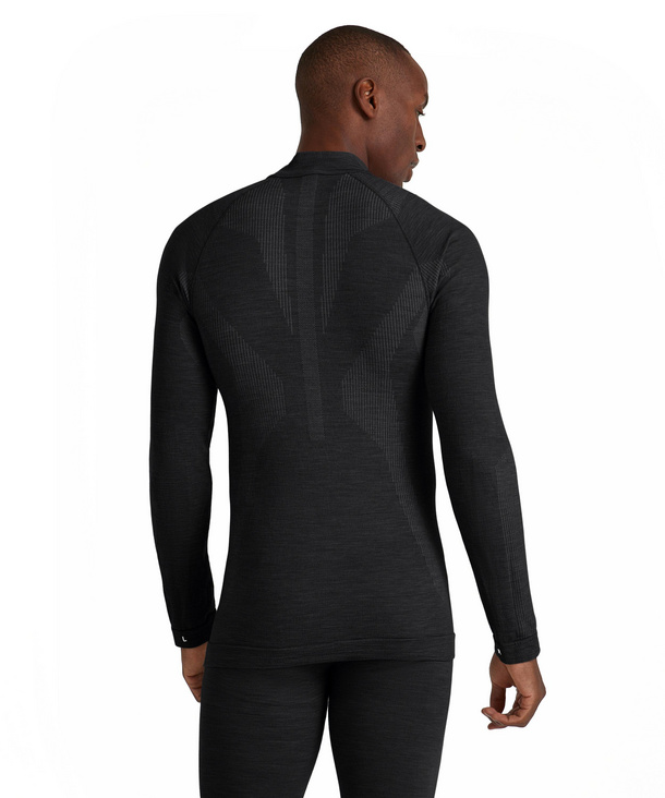 Men Long-sleeve shirt Wool-Tech (Black) | FALKE